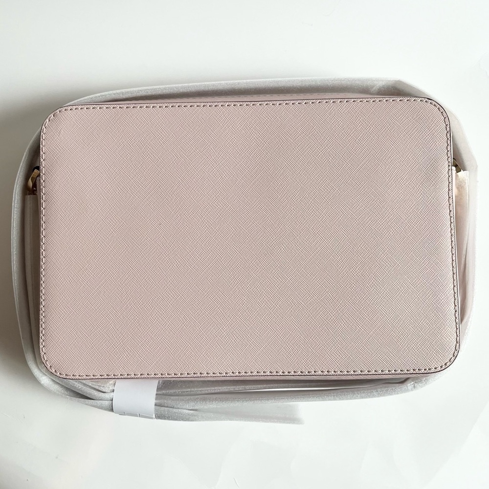 MICHAEL KORS- Jet Set LG Crossbody Bag in Light Pink with MK Print - Picture 5 of 8